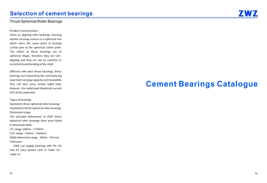 Cement bearings · 21