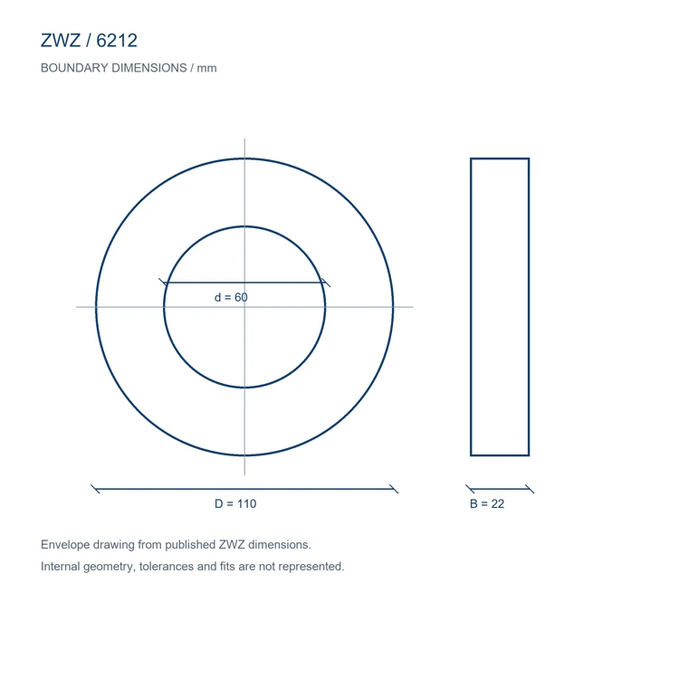 6212 / d 60.000 mm / D 110.000 mm